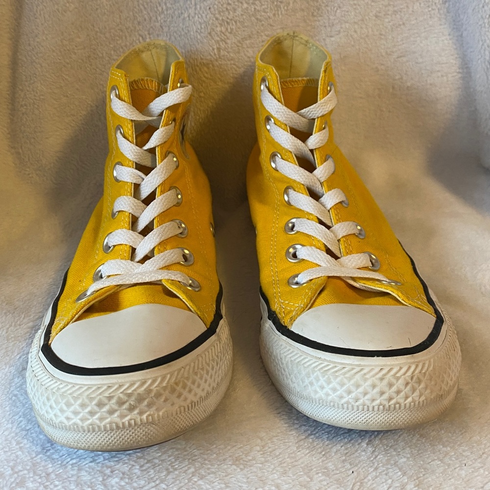 High Top Chuck Taylor Yellow Converse Shoes